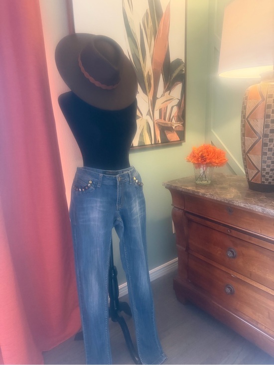 Rocawear Denim - Rocawear Women's Blue Boot Cut Jeans with Studded Pockets